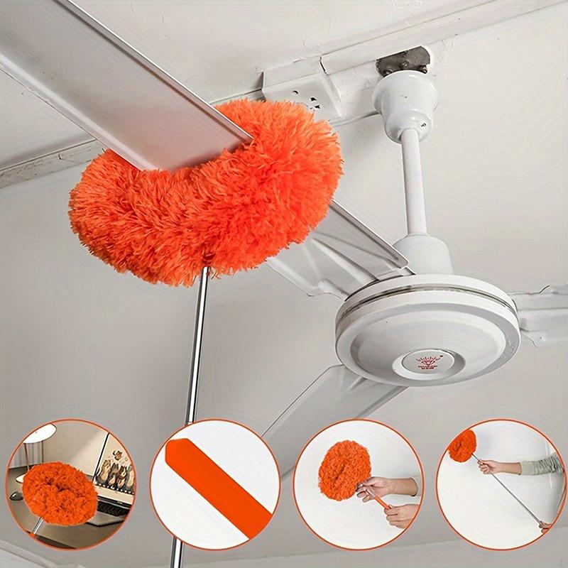 Microfiber Ceiling Fan Duster Extends Up To Long Handled Dust Locking Reusable And Cleaner Brush For Effortless Cleaning