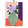 Modern Girl Vase Flower Abstract Illustration Poster Kraft Club Bar Vintage Posters Wall Art Canvas Painting Bedroom Study Decor