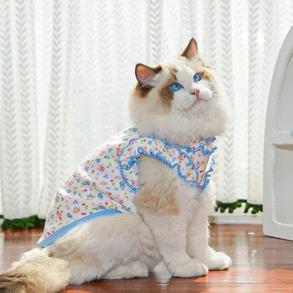 Soft Pet Princess Dress Breathable Pet Summer Clothes Fashion Cat Cake Skirt  For Dogs and Cats