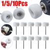1-10Pcs Mini Grinding Sanding Head Abrasive Disc Felt 3mm Shank Buffing Wheels Metal Polish Brush Drill Rotary Tool Accessories