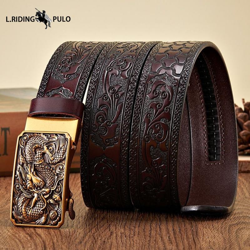 Pánský slitinový automatický opasek etnického stylu, ležérní, dominantní osobnost, vyřezávaný opasek se vzorem fénixe