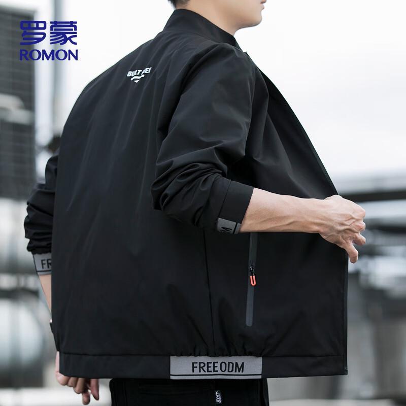 ROMON Men's Stand Collar Business Casual Jacket