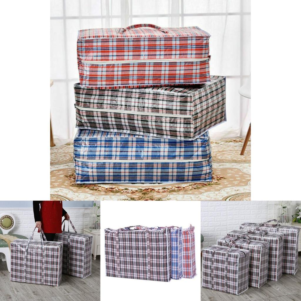 Jumbo Bag Laundry Waterproof Zipper Reusable Strong Storage Travel Organizer Bag