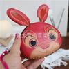 First Layer Cowhide Creative Bunny Mini Change Bag Animal Card Bag Key Bag Clutch Bag Children'S Handbag