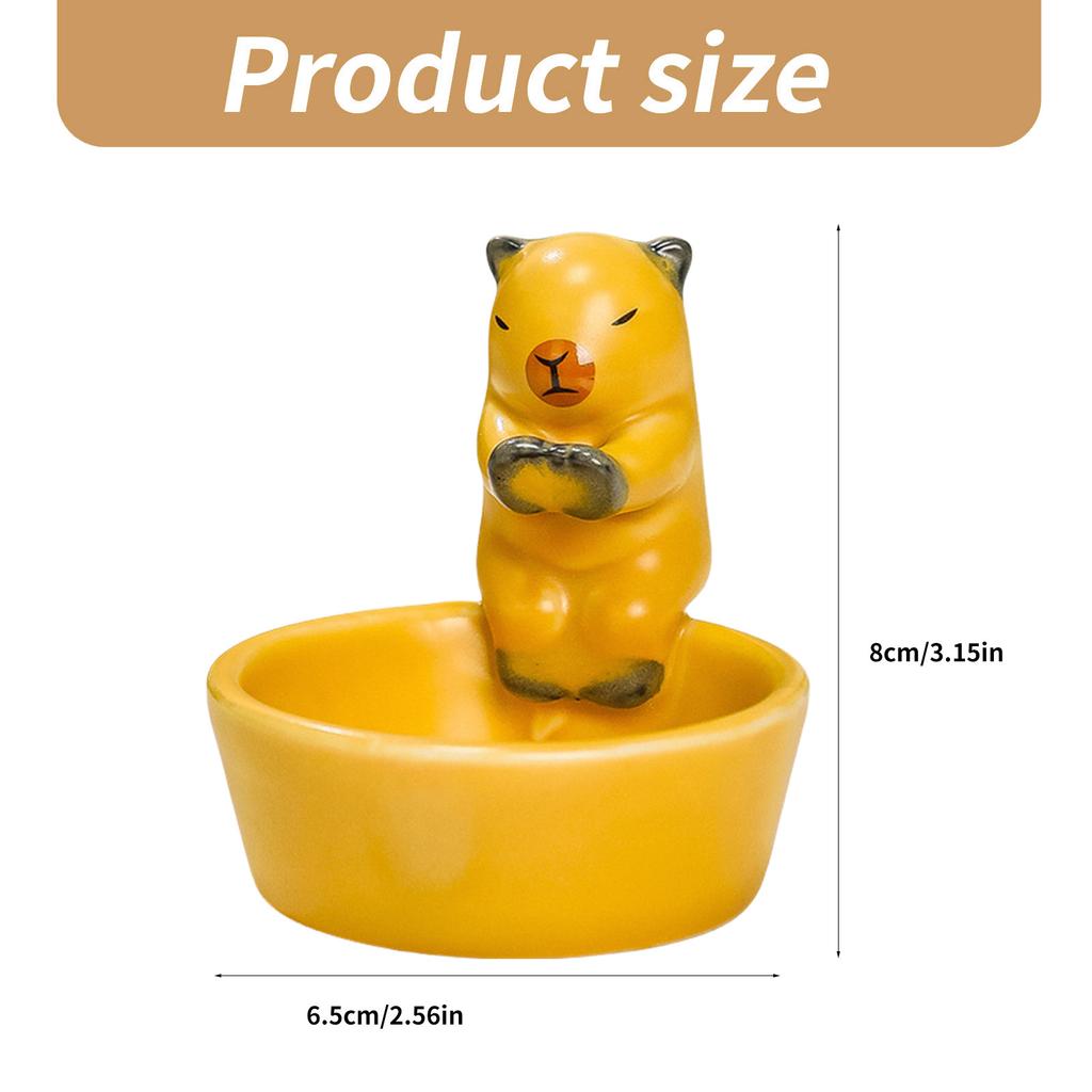 Capybara Figurine Candle Holder Ceramics Animal Warming Paws Tealight Holder Home Decoration for Animal Enthusiasts Gift
