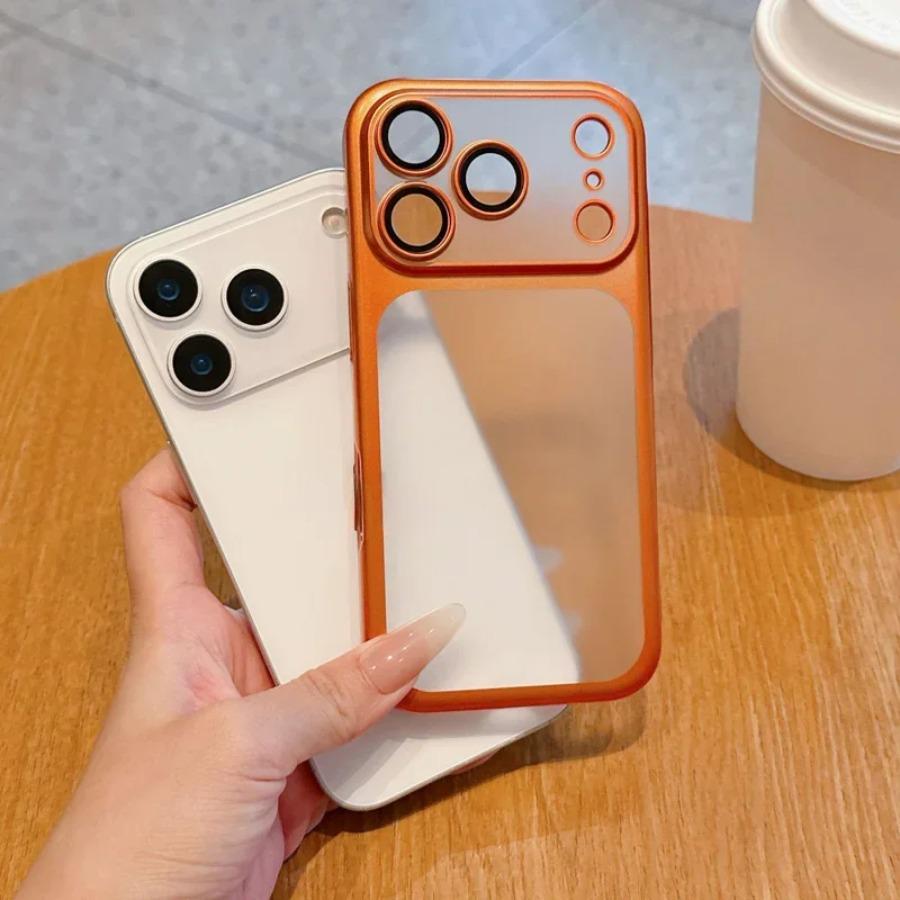 Luxury Matte Hard PC Ultra Slim Case for iPhone 17 16 15 Pro Max 17Pro Plating Camera Film Protector Frosted Shockproof Cover