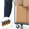 Set of 4 PVC Casters with Locking Brake Quiet & Smooth Swivels Plate Casters set Swivels Rolling Wheel for Homes Office