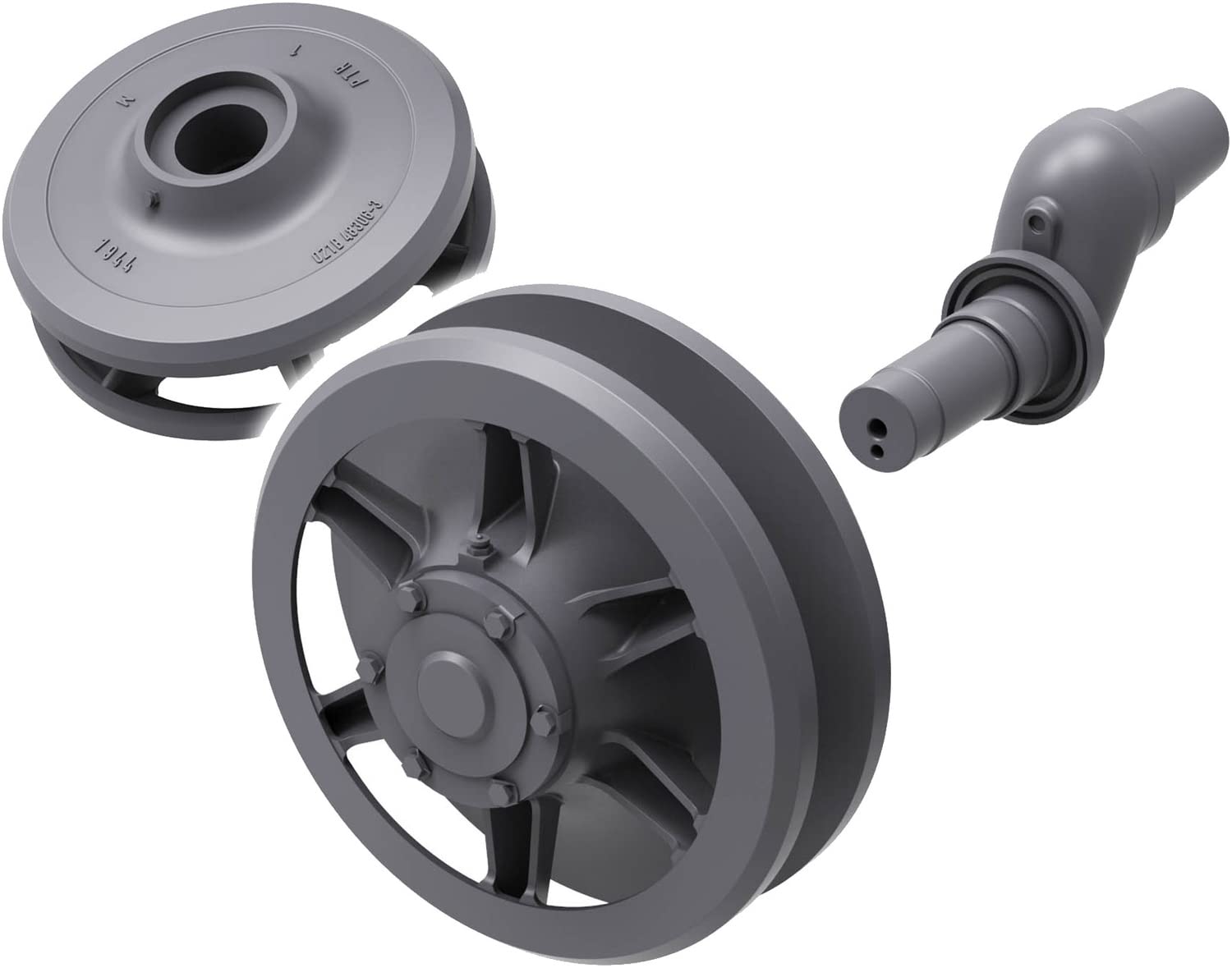 

T-Rex Studio 1/35 Немецкий танк Panther времен Второй мировой войны, направляющие колеса диаметром 665 мм, цельнолитые, комплект из 2 штук (для Тамии) Детали для пластиковой модели TR35076-3