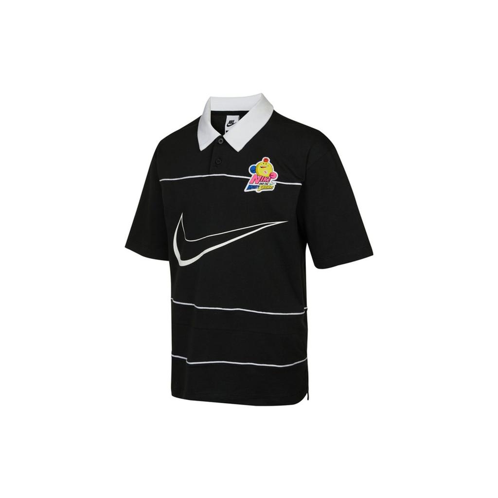Nike Polo Shirts Men's Black Polo Collar Moderate Straight Fit DM7918-010