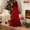 Handmade Craft Velvet Bow Christmas Tree Exquisite Holiday Tabletop Decoration  Party
