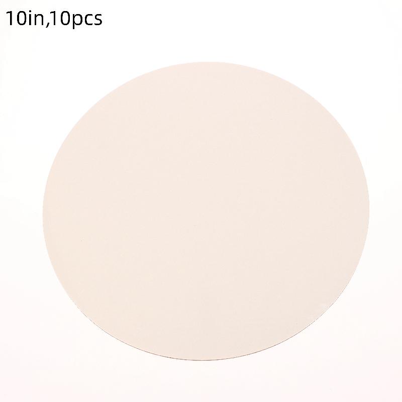 10 Stück Kuchenplatten mit weißen goldenen Kuchenringen, Pappe mit 6/8/10/12 Zoll Kuchenbasis, geeignet zum Backen von Kuchen