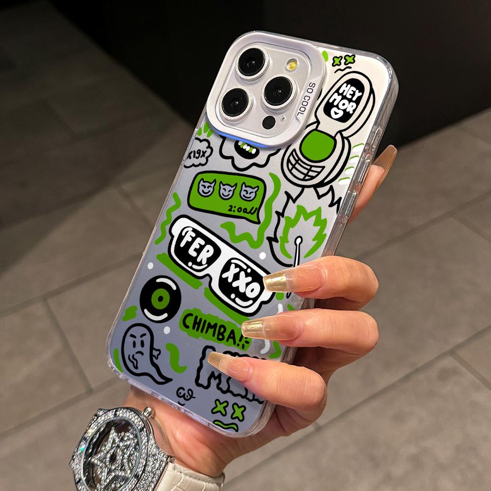 Feid Nitro Jam F-Ferxxo Phone Case for iPhone 17 Air 16 16e 15 14 Plus 13 12 11 Pro Max X Xs XR 8 Colorful Silver Hard Cover