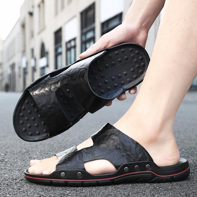 Men Shoes Casual Slippers Summer Fashion Beach Sandals Men Anti Slip Thick Sole Home Slippers Light Flip Flops 38-48 Big Size 48