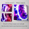 Vibrant electric aura Bedding Duvet cover sets Duvet covers Pillowcases gifts (1 * Duvet Cover 2 * Pillowcases, without duvet insert)