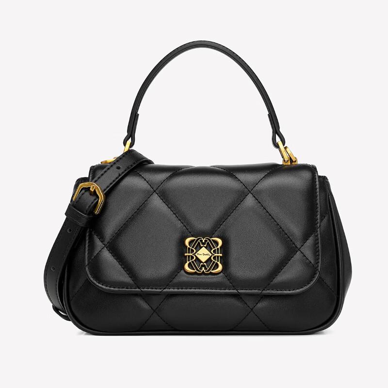 Pierre Cardin Quilted Genuine Leather Kelly Handbag