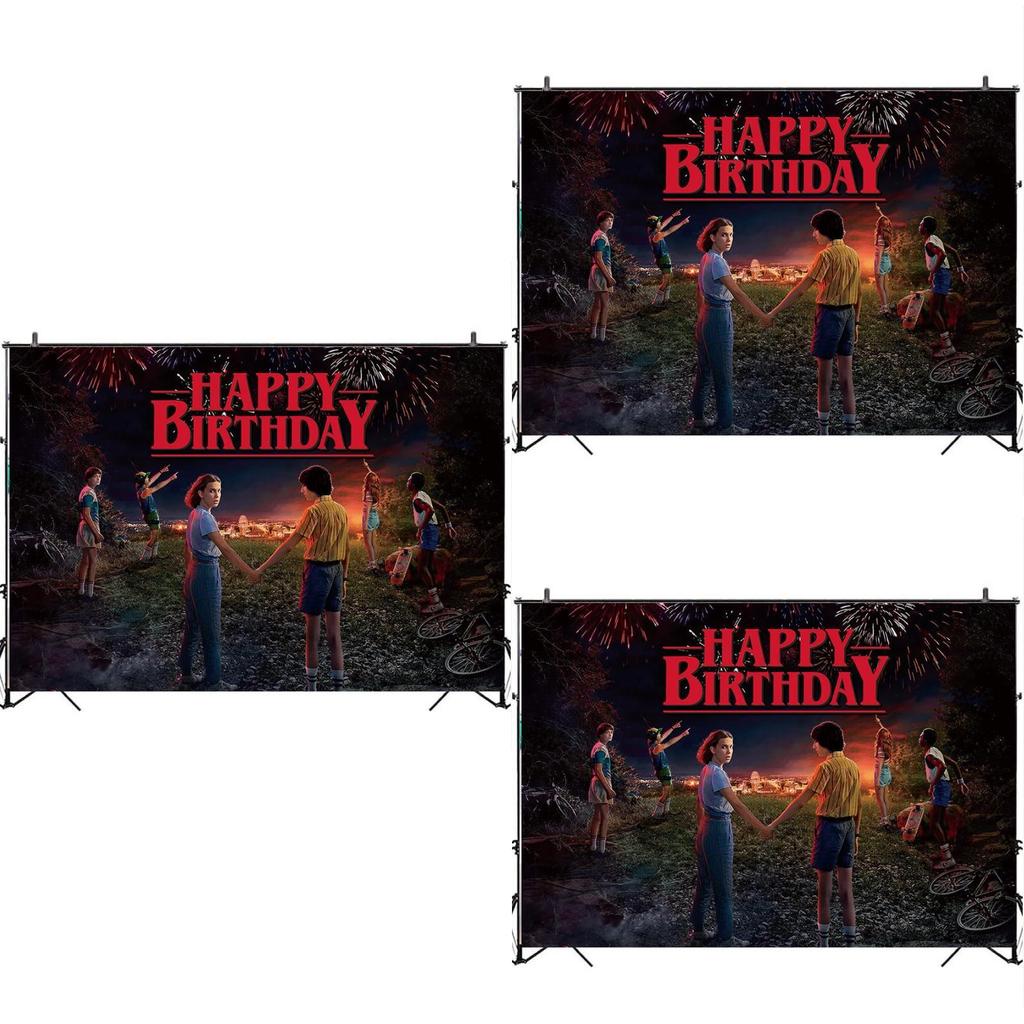 Stranger Things Birthday Backdrop For A Thrilling Party Atmosphere