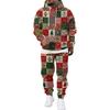 Men's Casual Sweatshirt Set with Pattern for Fall and Winter