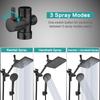Shower Head, 8‘’ High Pressure Rainfall Shower Head/Handheld Shower Combo with 11'' Extension Arm, 9 Settings Anti-leak Shower Head with Holder,
