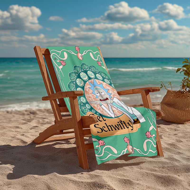 Rick and Morty Fashion Beach Towel: Ideal for Summer Adventures Soft, absorbent and quick drying suitable for swimming and bathing