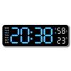 5503 Multi-Function Electronic Alarm Clock - Large Font, Rectangular Design, Wall-Mountable or Stand-Alone
