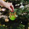 Bowknot Little Plush Ball Christmas Decoration Hanging Plush Ball Festive Atmosphere Display.