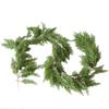 Simulated Green Pine Needle Rattan Vine, 2m Encrypted Plastic Christmas Decoration for Festive Atmosphere.