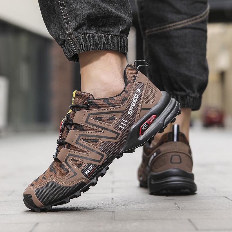 Men Hiking Shoes Outdoor Trail Running Shoes Mesh Breathable Hiking Training Shoes Large Size 40-47 Casual Sports Jogging Shoes