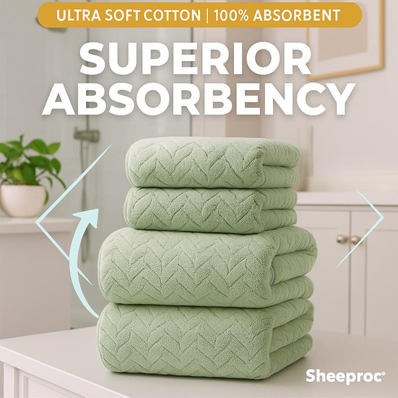 Thickened Absorbent Wheat Ear Coral Fleece Towel Bath Towel