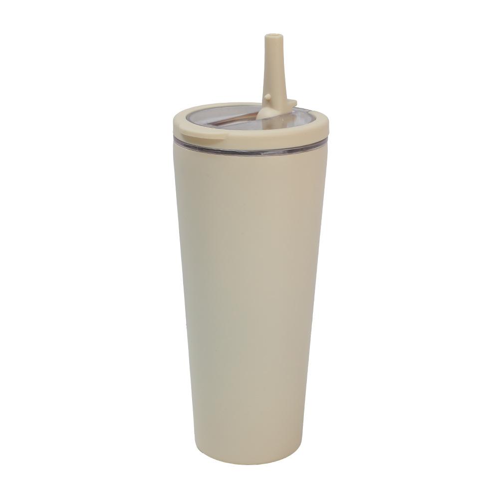 Ring Handle 304 Stainless Steel Thermos Cup Office Folding Straw Cup High Value Random Cup