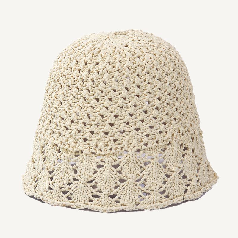 Pălărie de vară cu țesătură goală pentru femei, respirabilă, umbrită, pliabilă