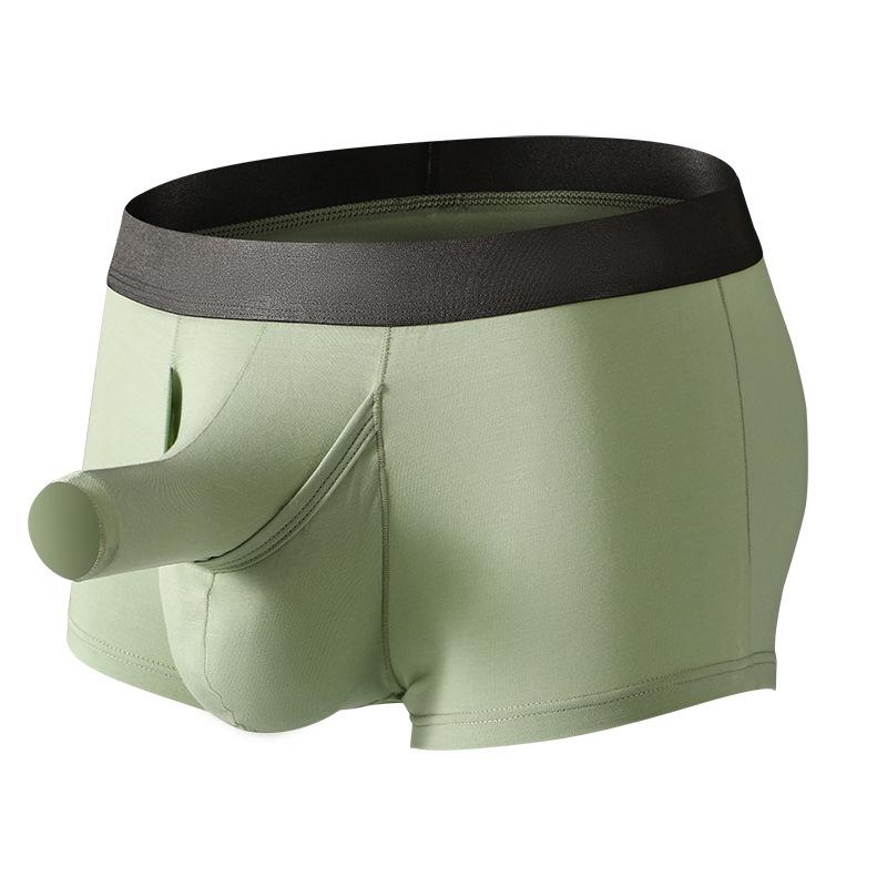 Men's Bamboo Fiber Bullet-Style Pouch Boxer Briefs