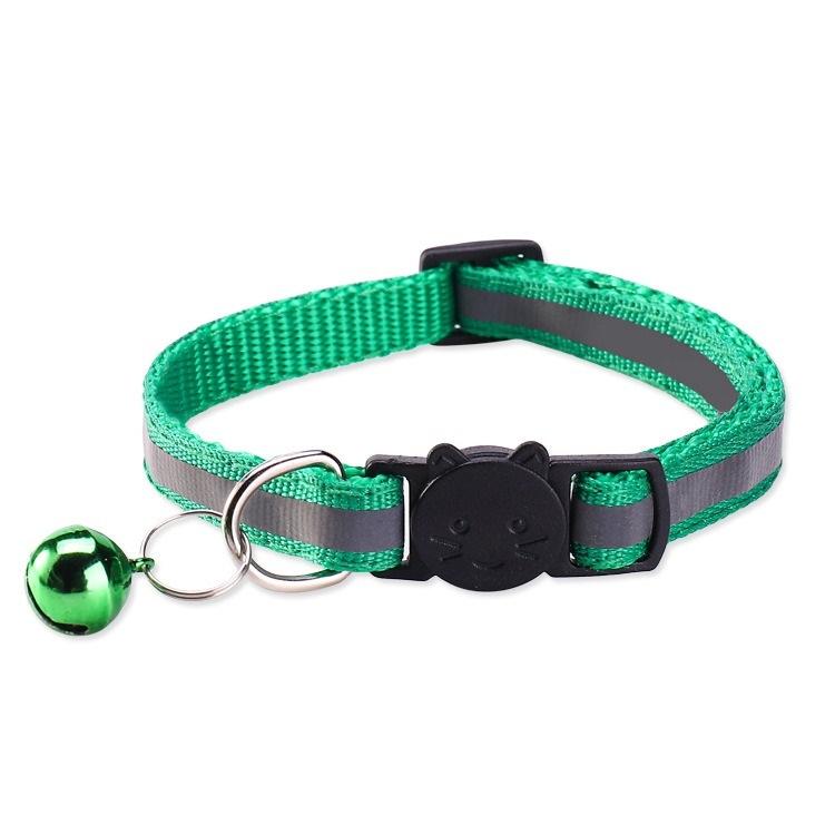 Cat Collar with Bell Cats Necklace Kitten Collar Breakaway  Collar Anti-strangling Armrests for Cat Necklace Pet Strap MBO02