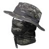 Camouflage Fischerhut mit Gesichtsmaske 2er Set Outdoor Taktischer Anglerhut Sommer Sonnenschutz für Wandern Training