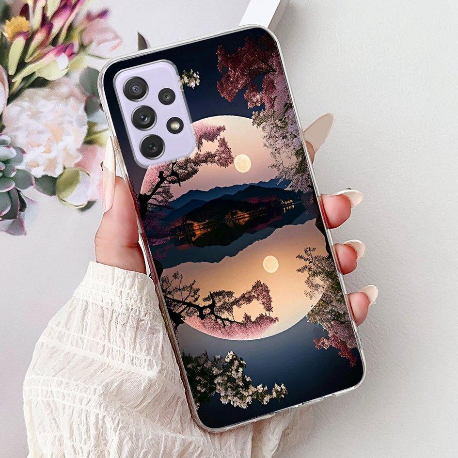 For Samsung Galaxy A52 A52s 5G Case SM-A526B SM-A528B Phone Cover Fashion Flower Soft Silicone Funda For Samsung A72 A 52 Bumper