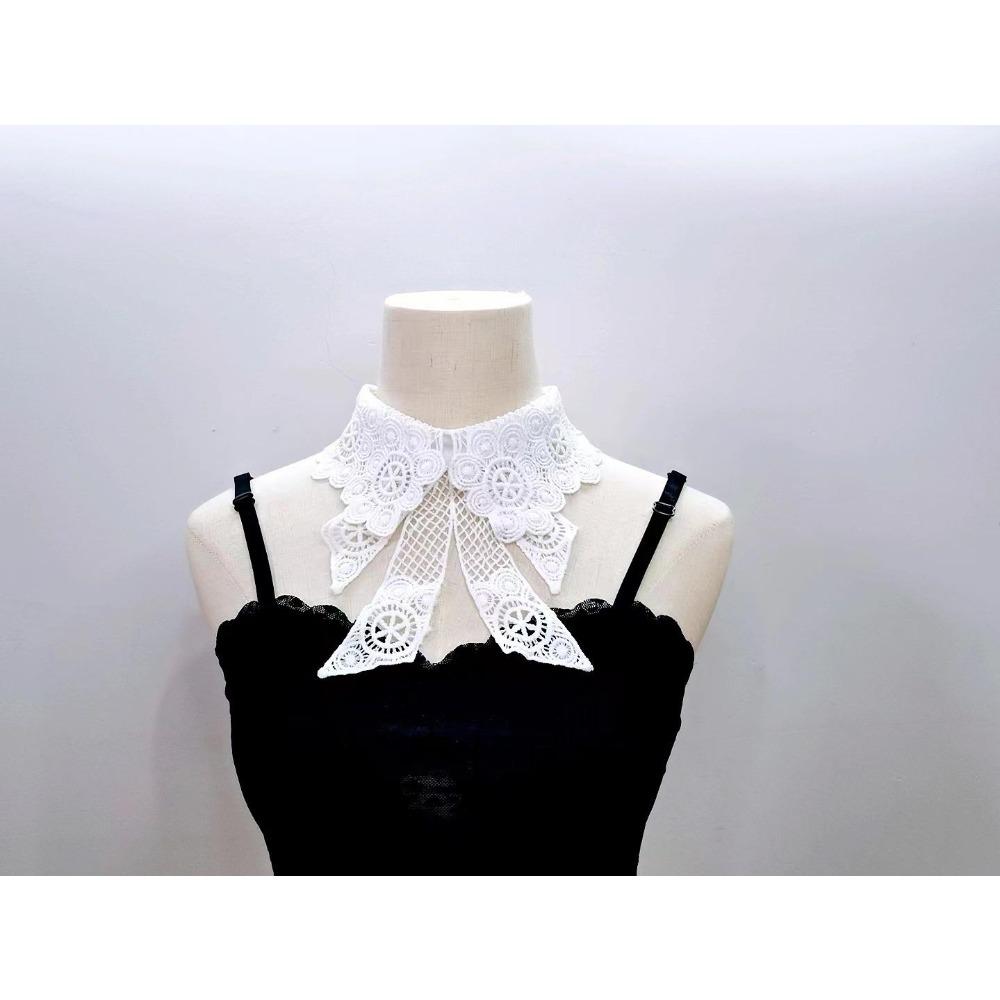 

Бант ажурный кружевной декор поддельный воротник отдельный воротник женская мода простой универсальный воротник