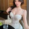 Pure desire hot girl with chest pad lace fish bone lace suspender vest women's thin inner and outer wear bottom back top