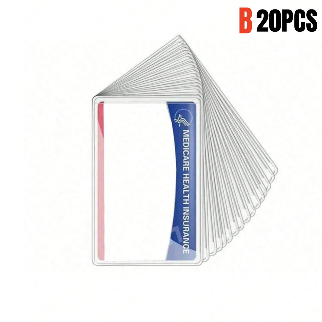 5/10/20Pcs Waterproof PVC Card Protector Sleeves Soft Clear Protective Covers for Social Security Medical Insurance Credit Cards