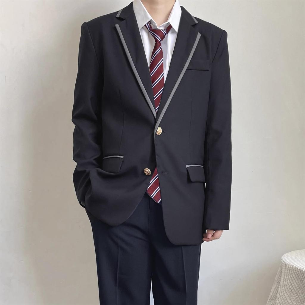 Qichenk Blazer and High School Uniform Perfect for and High School Includes Graduation and Long Size 2XL Men's Set, Halloween, Cosplay, Students, Tie,