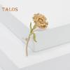 Alloy Enamel Flower Carnation Brooch Dripping Oil Process Pin Wearresistant Antirust Brooch Versatile Collar Coat Accessory For Party