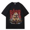 Bober Kurwa Bobr T-Shirts Lustiges Biber Meme T-Shirt Herren Damen Baumwolle Klassisch Lässig Locker Übergröße Anime Kleidung T-Shirt Streetwear