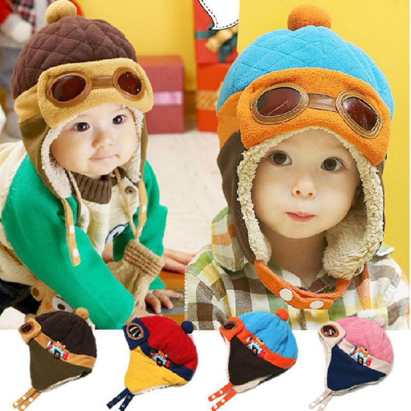Fashionable Childrens Aviator Hat Earflap Design Winter Warmth Protection