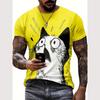 Letní tričko se zvířaty pro muže 3D potisk kočičího vzoru Tričko pro volný čas Krátký rukáv Tričko Móda Pánské oversized oblečení Streerwear