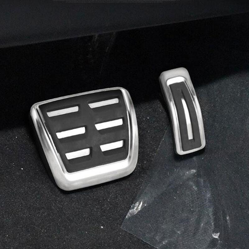 For Porsche Macan 2018- Stainless Steel Car Pedal Brake Clutch Non Slip Accelerator Foot Cover Trim Car