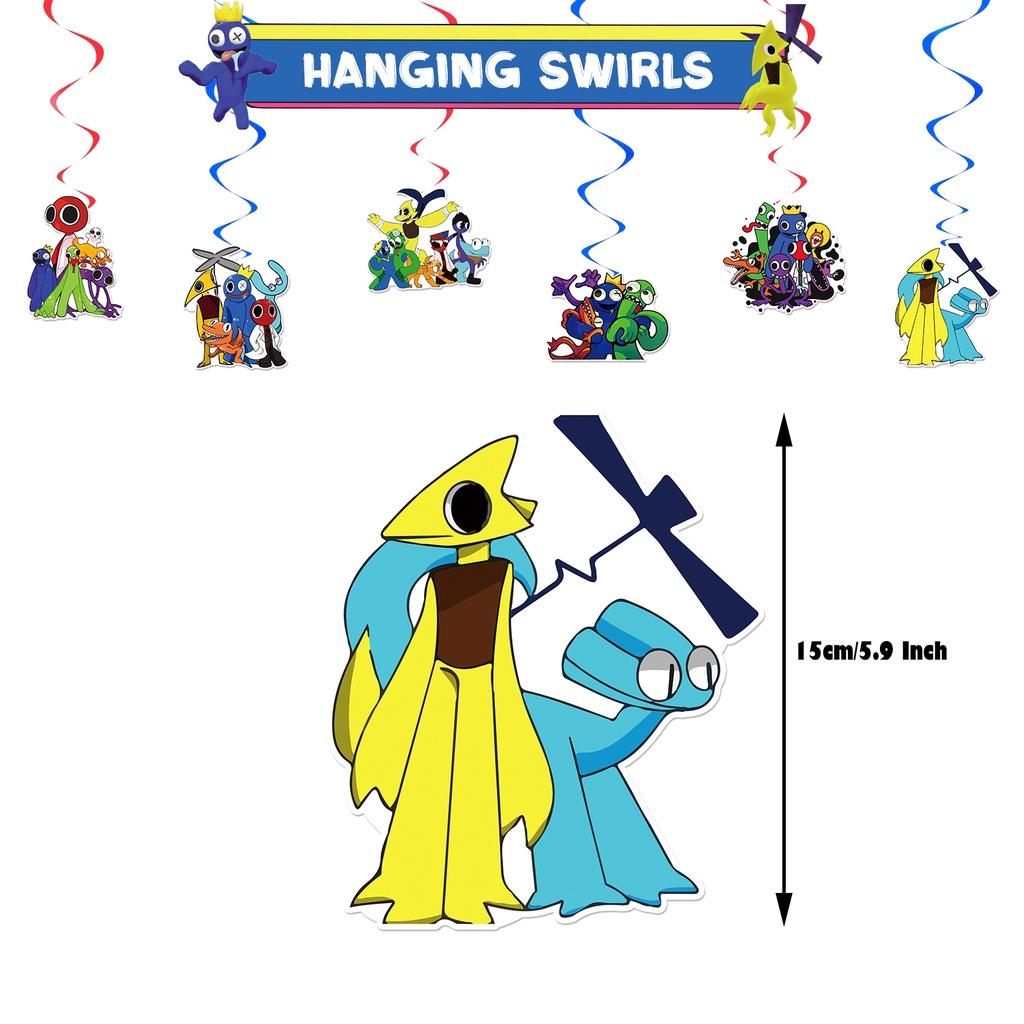 Rainbow Friend 2 Birthday Party Set Decorate With Vibrant Rainbow Theme Includes Cake Topper, Balloons, And More!