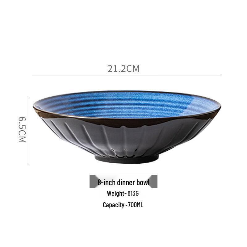 Japanese Style Ceramic Ramen Noodle Bowl