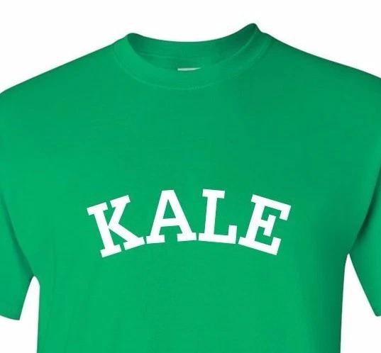 KALE Shirt Veganism Organic Present Gift Vegetarian Green Logo Animal Lovers Tee 4XL