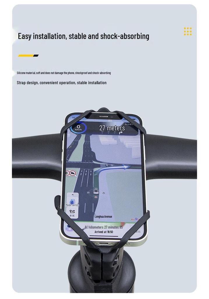 GUB P9 Rotating Bike Phone Mount: Shockproof Silicone Strap Holder for Mountain and Road Bikes