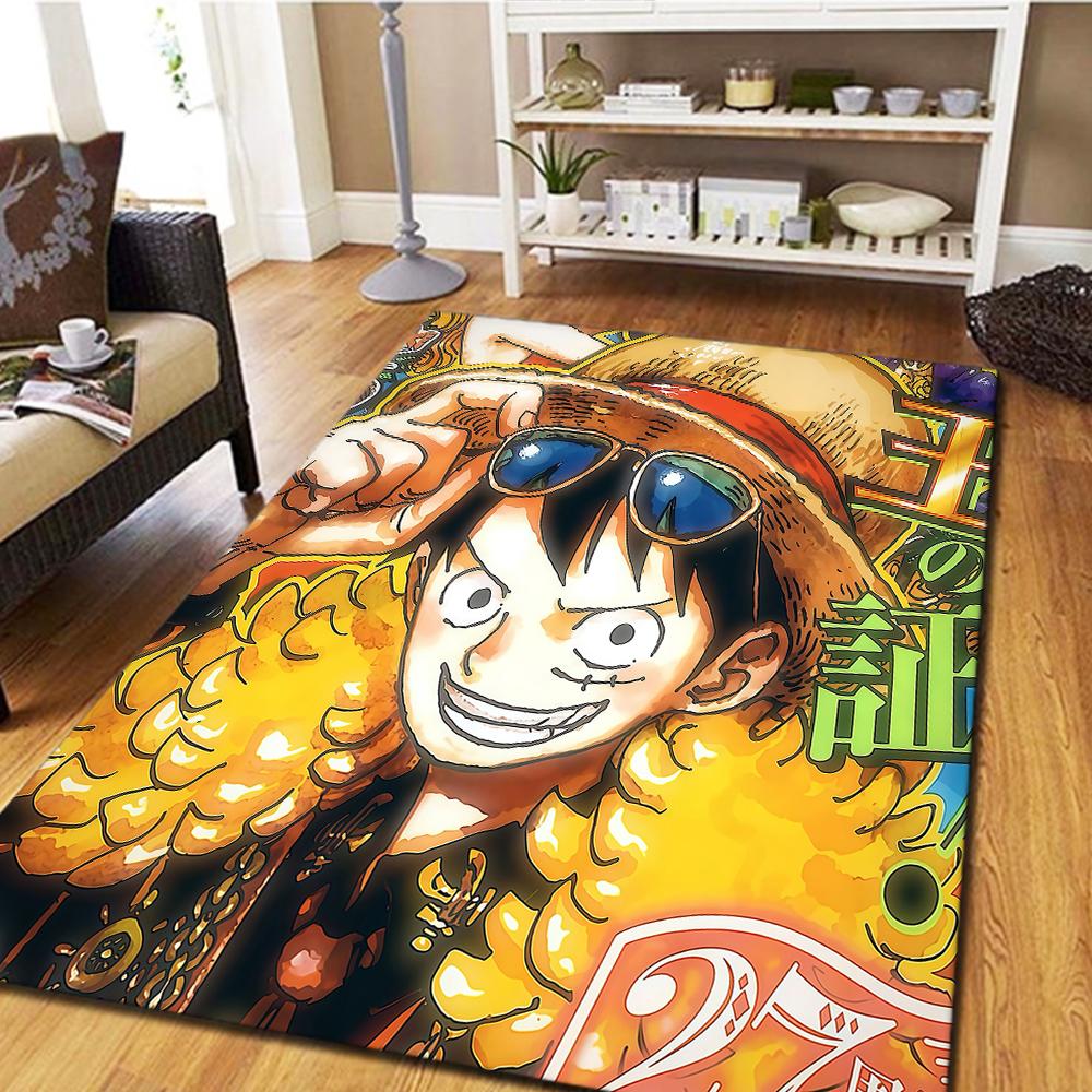 One Piece Monkey D. Luffy Carpet for Living Room Bedroom, Home Decor Movie Mat Cool Play Floor Mat -HE109