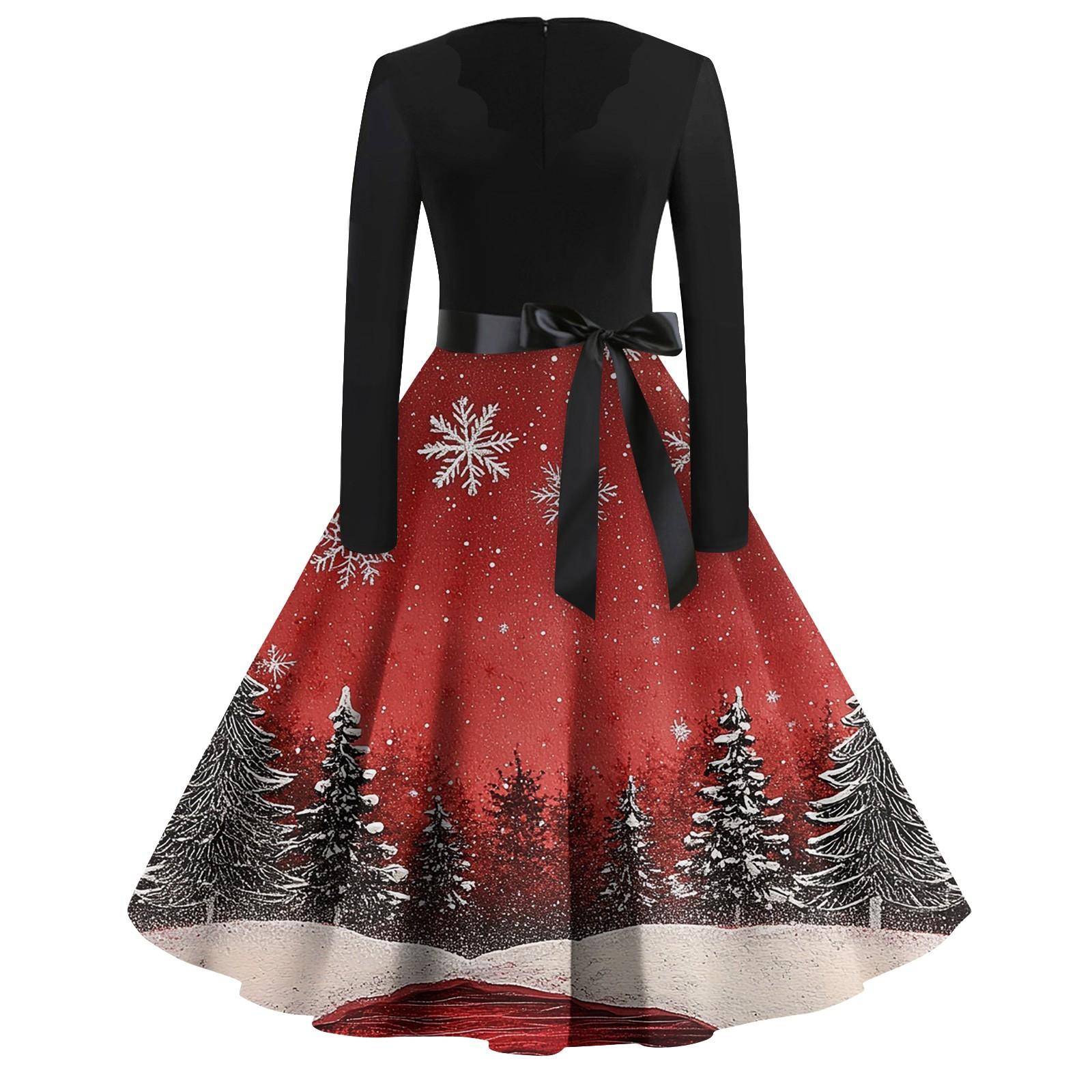 

Женское повседневное модное платье с длинным рукавом и принтом, вечернее повседневное платье с V-образным вырезом и вырезом XXXXXL