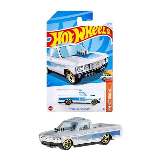Hot Wheels Basic Car Custom  72 Chevy LUV Vehicle Toy Mini Car Возраст 3 и старше Белый HXR22